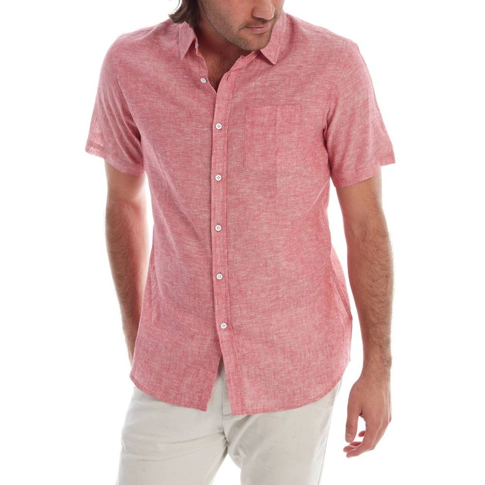 Men's Short Sleeve Linen Shirt